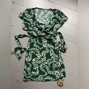 Nine West Green Pattern Dress L